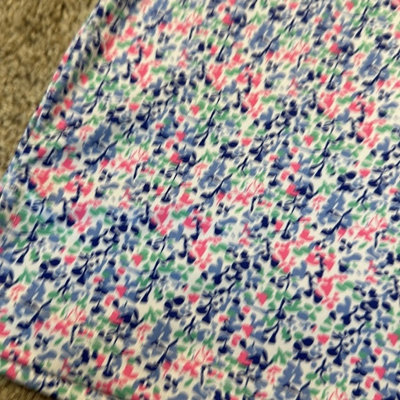 Tailorbyrd Blue Pink Print Polo Large Golf SpF 30 - Picture 3 of 5